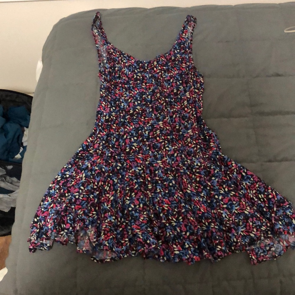 Free people floral slip dress with flare bottom